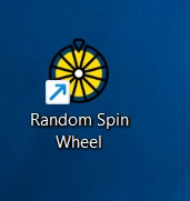 Random Spin Wheel website shortcut in Windows